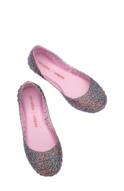 Mini Melissa Campana Zigzag Flat In Multi