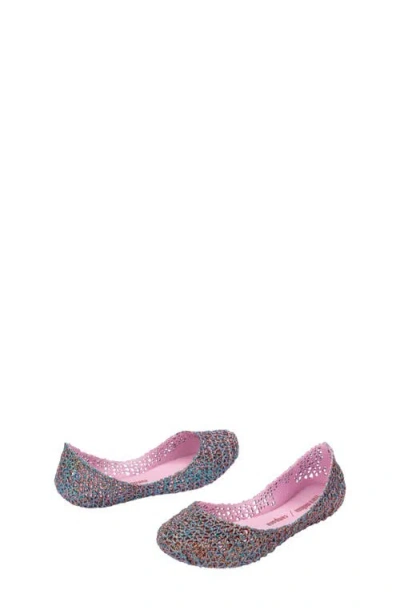 Mini Melissa Campana Zigzag Flat In Multi