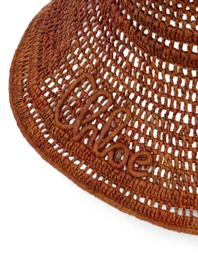 Chloé The Chloe Raffia Capeline Hat In Brown