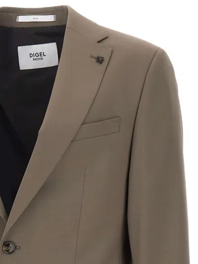 Digel Alesso Single-breasted Blazer In Brown