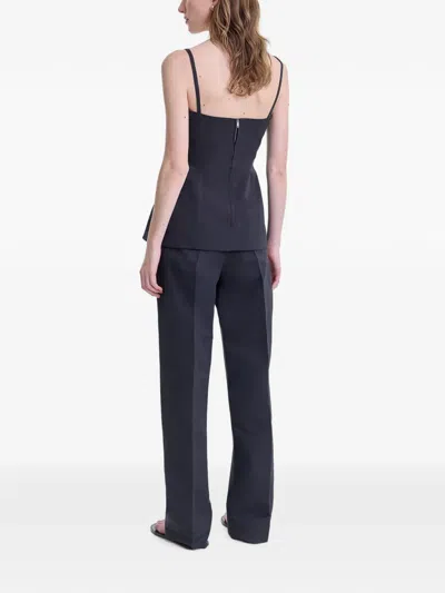 Fforme Sola Square-neck Top In Black