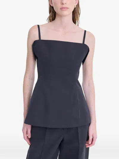 Fforme Sola Square-neck Top In Black