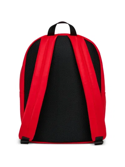 Diesel Logo-print Backpack In Red