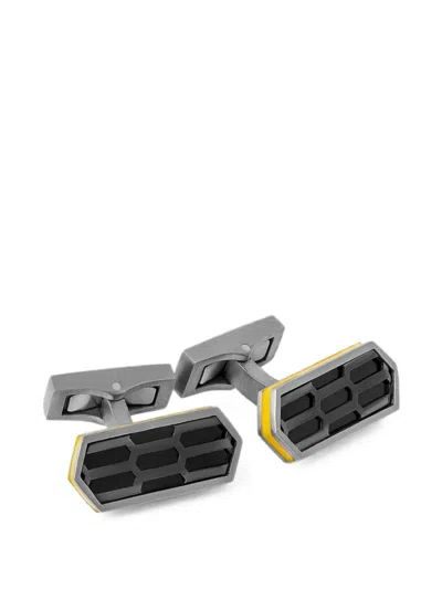 Tateossian Honeycomb-pattern Cufflinks In Black