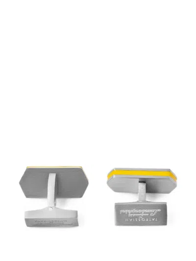 Tateossian Honeycomb-pattern Cufflinks In Black