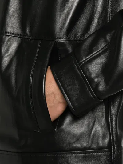 Sergio Moretti Firenze Leather Jacket In Black
