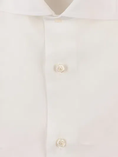 Fray Spread-collar Button-up Shirt In Multi