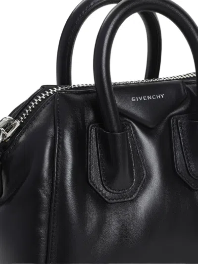 Givenchy Antigona Puffy Top-handle Bag In Leather In Black