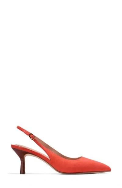 Cole Haan Hansell Slingback Pointed Toe Pump In Orange