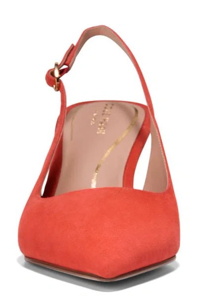 Cole Haan Hansell Slingback Pointed Toe Pump In Orange