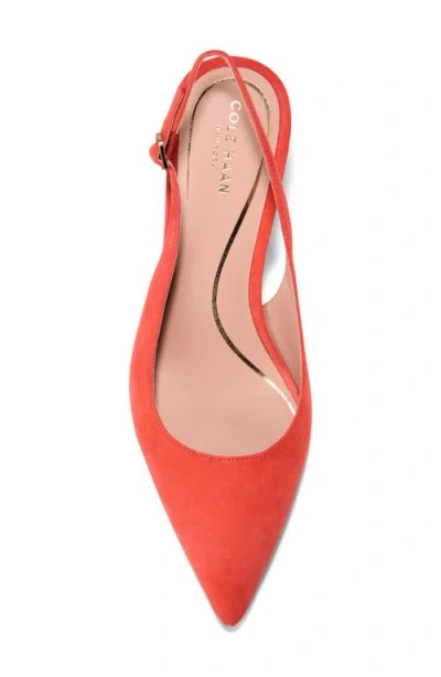 Cole Haan Hansell Slingback Pointed Toe Pump In Orange