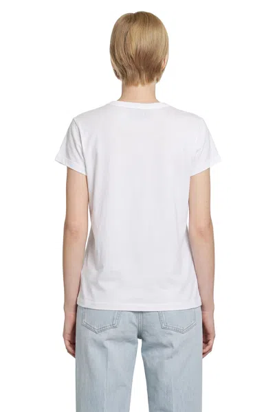 Valentino Womens Bianco Text-print Round-neck Cotton T-shirt In White