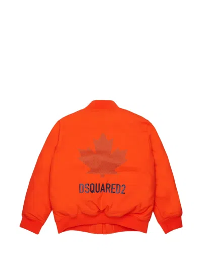 Dsquared2 Maple-leaf-print Bomber Jacket In Red