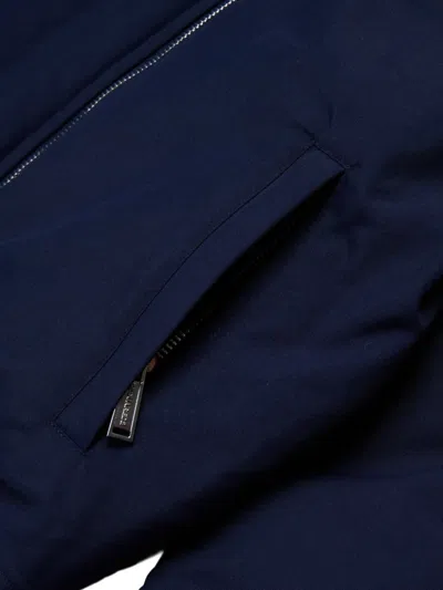 Dsquared2 Logo-print Maple-leaf Padded Jacket In Blue