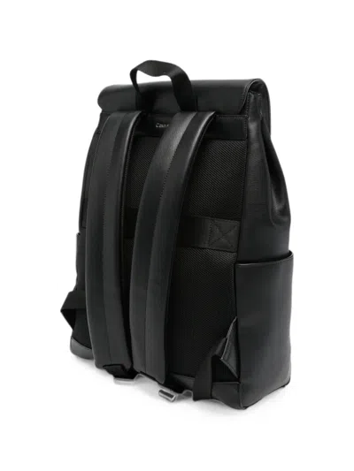 Calvin Klein Foldover-top Backpack In Black