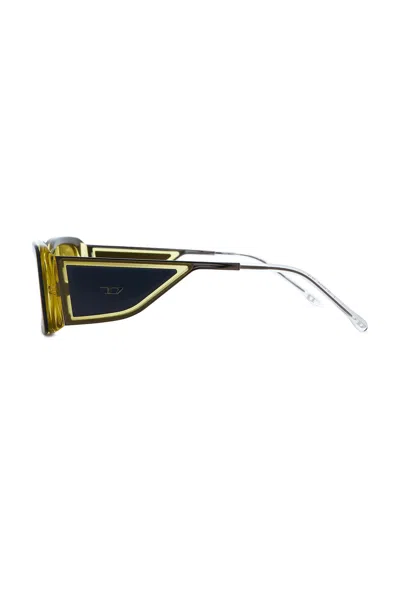 Diesel Rectangle Sunglasses In Black