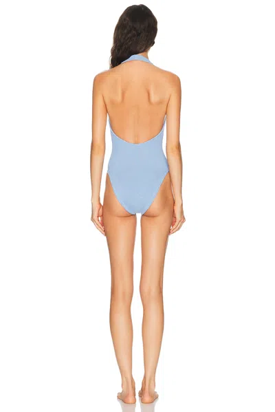Hunza G Crinkle One-piece Swimsuit In Blue