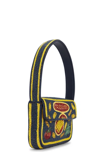 Staud Tommy Small Beaded Shoulder Bag In Black