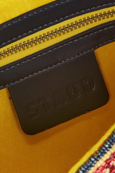 Staud Tommy Small Beaded Shoulder Bag In Black