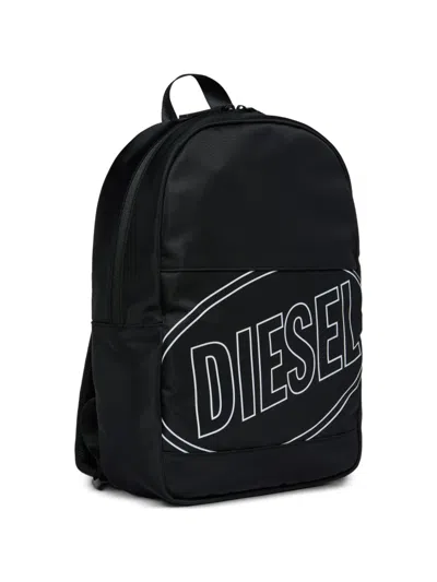 Diesel Logo-print Backpack In Black