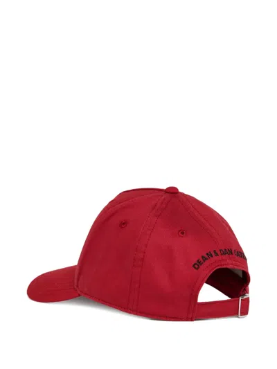 Dsquared2 Logo-print Baseball Cap In Red