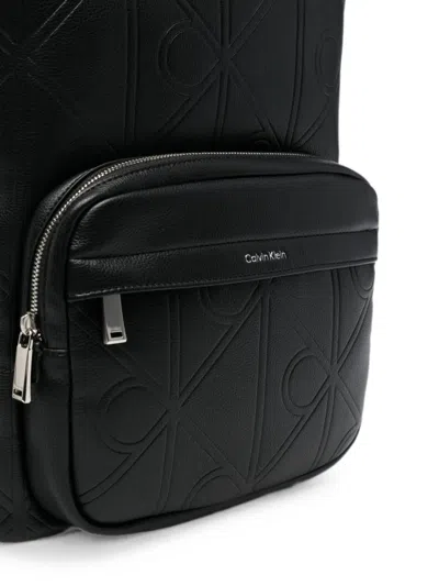 Calvin Klein Logo-embossed Backpack In White