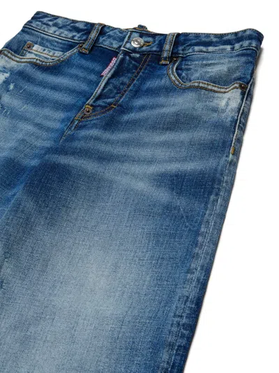 Dsquared2 Distressed-finish Jeans In Blue