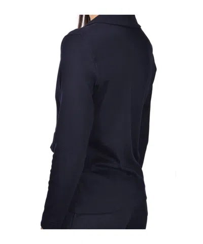 Gran Sasso Buttoned Jersey Jacket In Blue