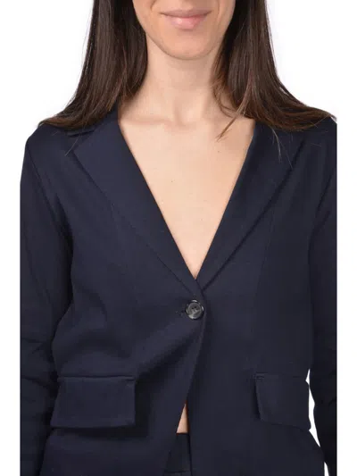 Gran Sasso Buttoned Jersey Jacket In Blue