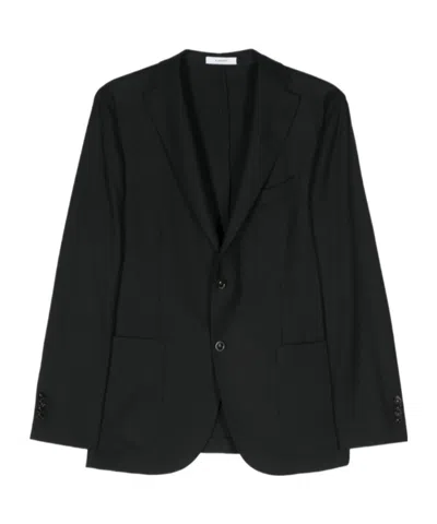 Boglioli Single Breasted Jacket Notch Lapel Pockets In Black