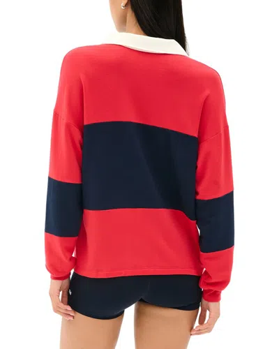 Splits59 Katie Fleece Rugby Pullover In Red