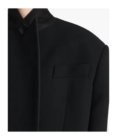 Khaite Notched Lapel Single-button Jacket In Black