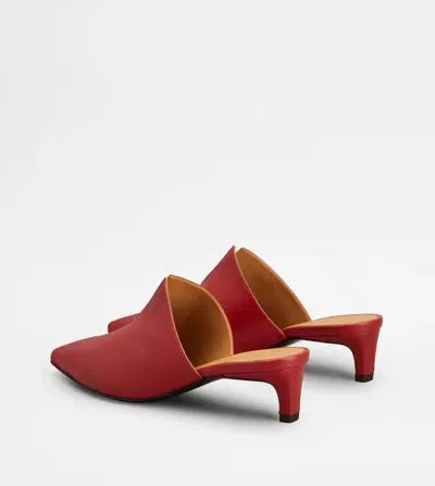 Tod's Pointed-toe Mules In Red