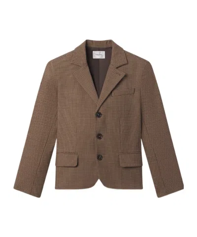 Frame Plaid Smart Blazer In Brown Multi In Brown