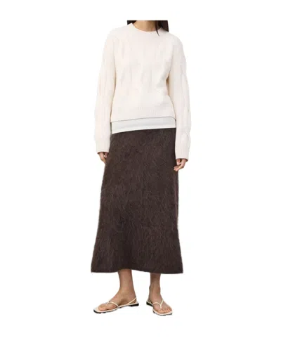 Lisa Yang Sammie Cable-knit Cashmere Jumper In Gray