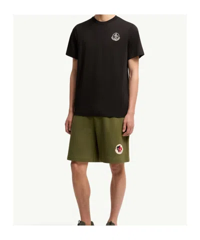 Moncler Cotton Jersey Logo Patch T-shirt In Multi