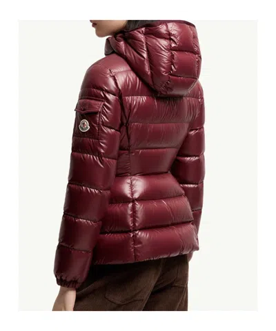 Moncler Multicolor Goose Down Full-length Jacket In Burgundy