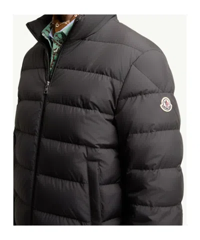 Moncler Baudinet Short Down Jacket, Men, Black, Size: 6 In Black