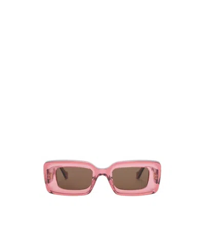 Loewe Rectangular Sunglasses For Woman In Pink
