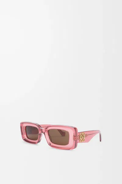 Loewe Rectangular Sunglasses For Woman In Pink