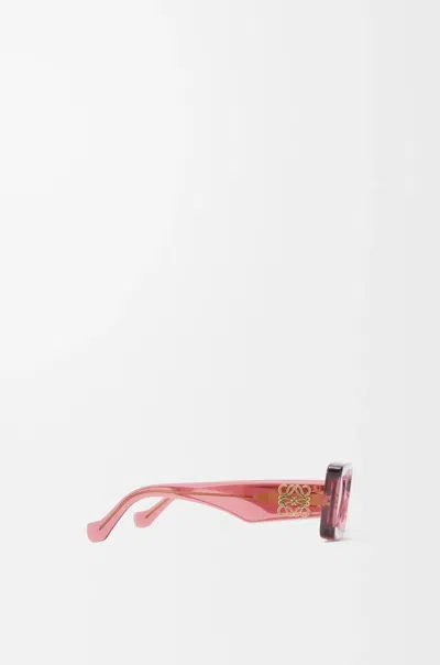 Loewe Rectangular Sunglasses For Woman In Pink