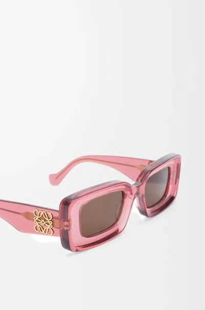 Loewe Rectangular Sunglasses For Woman In Pink