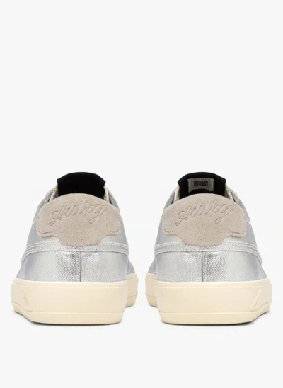 Autry Windscape Low Silver Canvas Suede Cow Leather Rubber Sneakers In Gray