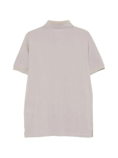 Emporio Armani Light Grey Solid Polo In Neutral