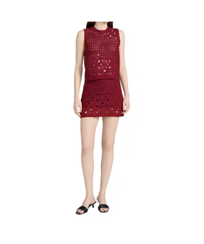 Frame Crocheted Vest In Multi