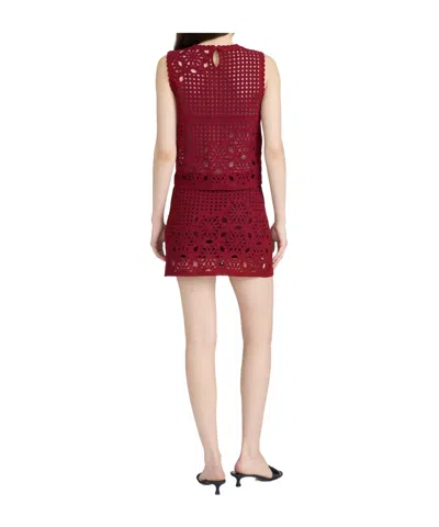 Frame Crocheted Vest In Multi