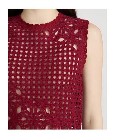 Frame Crocheted Vest In Multi