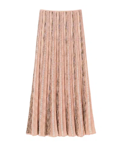 Ulla Johnson Clio Geometric-pattern Maxi Skirt In Brown