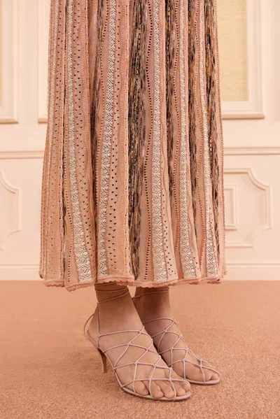 Ulla Johnson Clio Geometric-pattern Maxi Skirt In Brown