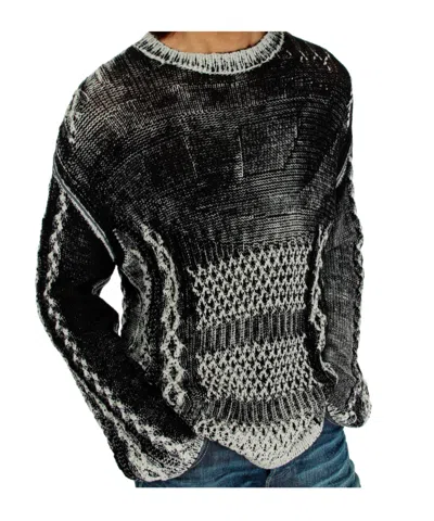 Diesel Cable Knit Cotton-blend Pullover Sweater In Multi